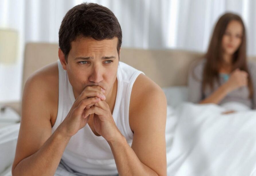 Ang masakit na pakikipagtalik, pagkasira ng potency sa isang tao ay isa sa mga palatandaan ng prostatitis