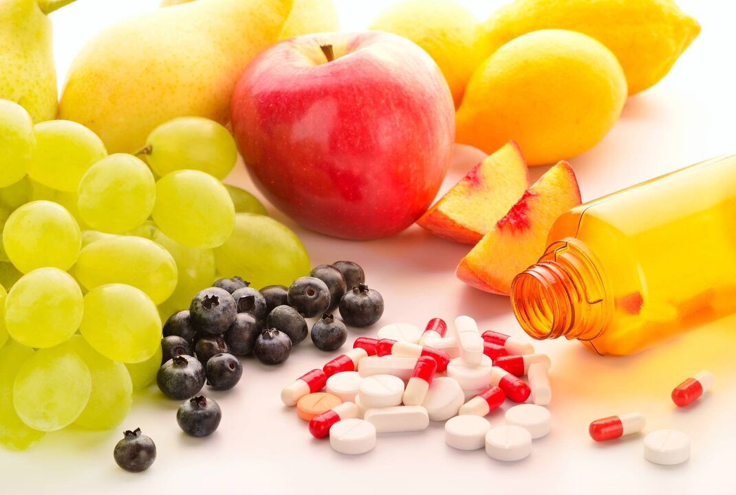 bitamina at pandagdag sa pandiyeta para sa paggamot ng prostatitis
